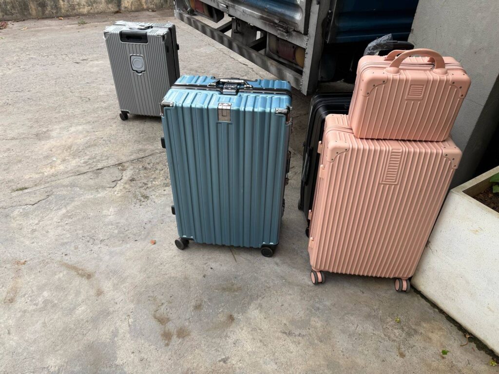 Luggage of foreign nationals left outside Caritas' Phnom Penh office on February 27, 2026. (M