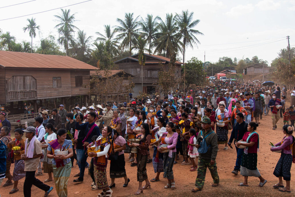 Thousands of people from Laos, Thailand and Vietnam attend the World Kui Day festival 2026 in Savannakhet, Laos. This year Cambodia’s Kui were unable to join the festivities. Photo: Peerapon Boonyakiat/HaRDstories
