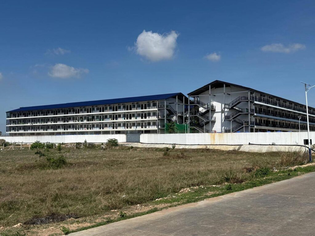 A former scam compound called Mango 2 in Cambodia's Takeo province on May 23, 2026. (Mech Dara/Mekong Independent/Creative Commons)