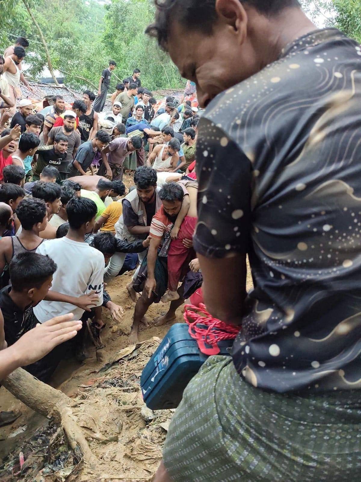 Another landslide in Rohingya camp buries girls’ school, kills 8